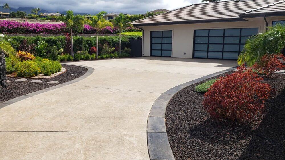 Decorative concrete driveway