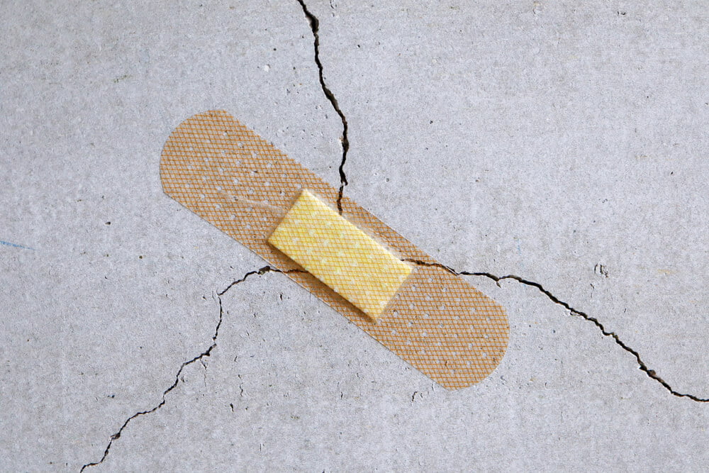 Bandage for a concrete crack.